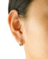 ფოტო #2 პროდუქტის Diamond Textured Small Hoop Earrings (1/4 ct. t.w.) in Gold Vermeil, Created for Macy's