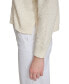 ფოტო #4 პროდუქტის Women's Mixed Cable-Knit Drop-Shoulder Sweater