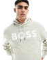 BOSS Orange WeBasic logo hoodie in light beige