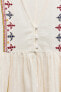 Фото #4 товара Короткое платье с контрастной вышивкой ZARA