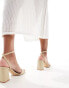 Фото #4 товара RAID Wink 2 block heeled sandals in natural jute