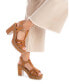 Фото #4 товара Women's Suede Heeled Platform Sandals By