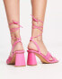 Daisy Street strappy heeled sandals in pink