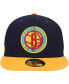 Фото #3 товара Men's Navy, Gold Brooklyn Nets Midnight 59FIFTY Fitted Hat