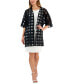 Фото #1 товара Women's Oversized Sheer Windowpane Cardigan