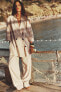 Фото #2 товара Брюки из смесового льна с широкими штанинами ZARA