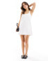 Cotton On fitted mini dress in white denim Altweiß, 42 - фото #3