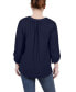 Фото #2 товара Women's Raglan Sleeve Split Neck Blouse Top