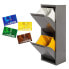 Фото #1 товара WELLHOME Metallic trash and recycling bin with 2 compartments and 4 magnetic labels 34L