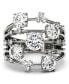 ფოტო #3 პროდუქტის Moissanite Galaxy Fashion Ring (3-1/8 ct. t.w. Diamond Equivalent) in 14k White Gold