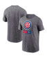 ფოტო #2 პროდუქტის Men's Heather Charcoal Chicago Cubs 2023 MLB World Tour: London Series T-shirt