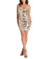 Фото #5 товара Women's Kelia Sweetheart-Neck Sequin Mini Dress