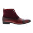 Фото #1 товара Carrucci Button-up Denim Zip Boots Mens Burgundy Leather Casual Dress Boots 10