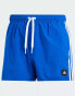 adidas 3-stripes CLX short swim shorts in blue