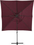 Beliani Parasol ogrodowy 250 x 250 cm burgundowy MONZA (86120)