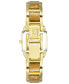 ფოტო #3 პროდუქტის Women's Square Gold-Tone Alloy with Brown Plastic Bracelet Watch 38mm