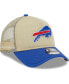 Men's Tan, Royal Buffalo Bills All Day A-Frame Trucker 9FORTY Adjustable Hat