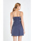 ფოტო #3 პროდუქტის Women's Linen Mini Dress w/ Ric Rac Trim