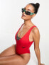 Фото #1 товара Nike Swimming Icon Sneakerkini swimsuit in red