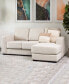 Фото #10 товара Elizabeth 85" Stain-Resistant Fabric Reversible Sofa Chaise Sectional