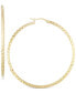 ფოტო #1 პროდუქტის Twisted Hoop Earrings in 14k Gold Over Silver or 14K White Gold Over Silver