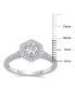 ფოტო #5 პროდუქტის Diamond Hexagon Halo Engagement Ring (3/4 ct. t.w.) in 14k White Gold