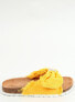 Фото #5 товара Женские плетеные кожаные сандалии на пробке, желтые, BG60P