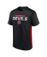 Фото #3 товара Men's Black/Red New Jersey Devils Authentic Pro Rink Tech T-Shirt