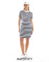 Фото #2 товара Vero Moda Maternity mini t-shirt dress in navy and white stripe