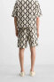 GEOMETRIC PRINT BERMUDA SHORTS