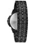 ფოტო #3 პროდუქტის Men's Phantom Black Stainless Steel & Crystal-Accent Bracelet Watch 41.5mm