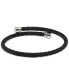 ფოტო #4 პროდუქტის Cable Bypass Bracelet in Stainless Steel & Black PVD Stainless Steel