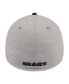 Men's Heather Gray, Navy Chicago Bears Striped 39THIRTY Flex Hat