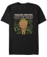 Men's Marvel Film I am Groot Cute Groot Linework Short Sleeve T-shirt Черный, Small - фото #1