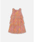 ფოტო #1 პროდუქტის Girl Pleated Layered Dress Metallic Rainbow - Toddler Child