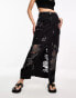 Фото #4 товара Miss Selfridge extreme ripped denim cargo skirt in washed black