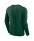 ფოტო #2 პროდუქტის Men's Hunter Green Milwaukee Bucks Baseline Long Sleeve T-shirt