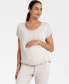ფოტო #6 პროდუქტის Women's Ultra-Soft Maternity Nursing Loungewear Set