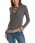 Фото #1 товара Kier+J Tie Neck Wool & Cashmere-Blend Sweater Women's