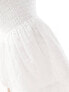 Фото #3 товара Abercrombie & Fitch co-ord smocked ruffle hem midi skirt in white