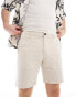 Фото #1 товара Jack & Jones linen mix shorts in cream