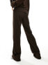 Фото #7 товара ONLY fold over waistband flare co-ord trouser in brown