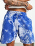 Фото #2 товара ASOS DESIGN oversized shorts in blue tie dye
