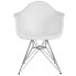 Фото #3 товара Alonza Series White Plastic Chair With Chrome Base