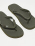 Jack & Jones logo flip flop in khaki