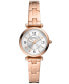 ფოტო #1 პროდუქტის Women's Carlie Sport Mini Three Hand, Rose Gold Tone Stainless Steel Bracelet Watch 28mm
