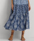 Фото #3 товара Women's Patchwork Floral A-Line Skirt