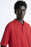 Oversize knit polo shirt