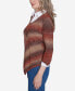 ფოტო #3 პროდუქტის Petite Classics Chevron Ombre Woven Sweater