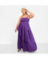 ფოტო #1 პროდუქტის Women's Violette Poplin Corset Ruffle Maxi A Line Dress